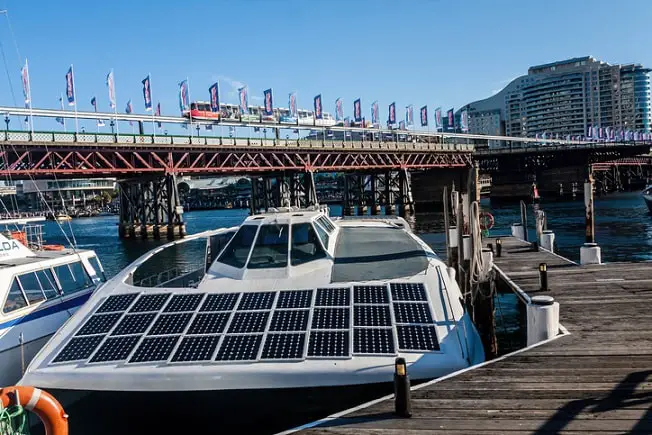 solar on boat dock