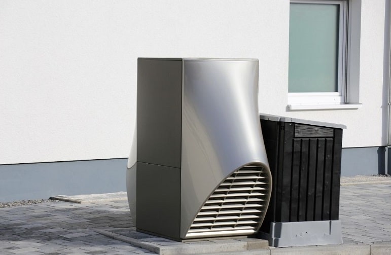 Heat pump on a residential home